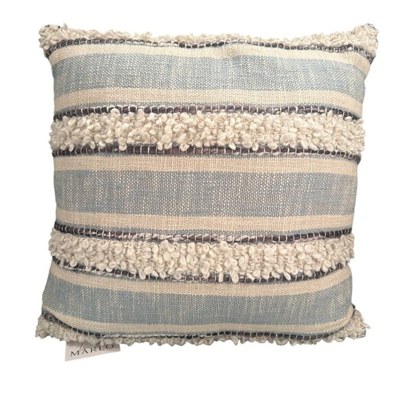 Love Marlo Striped Decorative Throw Pillow Accents Textured Cotton Lexi Strip - Picture 1 of 14